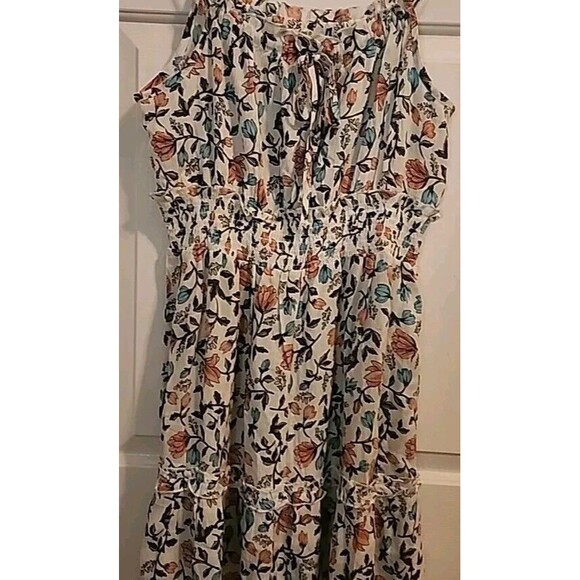 Sundress XL Floral Mini Lightweight Breathable Short Crepe Babydoll Ruffle - Picture 2 of 8